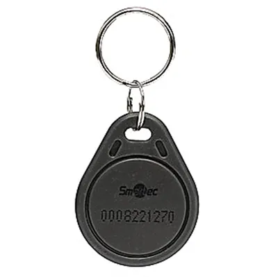 RFID-брелок Smartec ST-PT011MF-GR, Mifare 1K, 13,56 МГц, серый, 40×32×4 мм