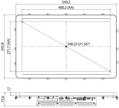 Панельный компьютер NEXCOM IPPC2111-C11, 21.5", LGA 1200, 2×RJ-45