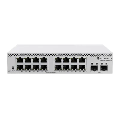 Коммутатор Mikrotik CSS318-16G-2S+IN, 16×1GbE + 2×10G SFP+, 1U