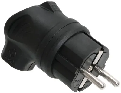 Вилка IEK PKR01-U-016-2-K02 ОМЕГА, 16 А, 2P+E, IP44, каучук