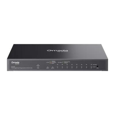 Коммутатор TP-Link Omada ES210GP, 8×1 Гбит/с PoE+ + 1 Uplink + 1 SFP Combo