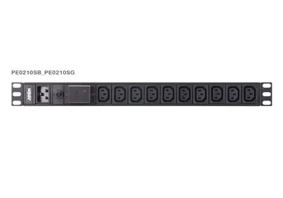 Блок распределения питания ATEN PE0210SG, 16 А, 10×C13, 1U, с защитой