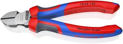 Бокорезы Knipex KN-7002160SB, 160мм, 62HRC, 3-компонентные рукоятки