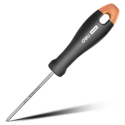 Отвертка крестовая Deli HT1203C, PH0×75 мм, Cr-V, магнитный наконечник