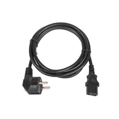 Кабель питания NIKOMAX TLK-PCC10-018, Schuko→C13, 1.8м, 10A, черный