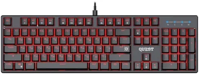Клавиатура Defender Quest GK-596, механическая, 104 клавиши, USB, подсветка