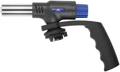 Горелка газовая FIT 67658М, цанговый баллон, пьезоподжиг, рукоять, сопло 22 мм