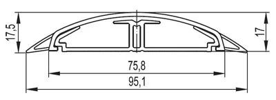 Напольный канал DKC 01331, In-Liner Front, 75×17 мм, 2-секционный, белый