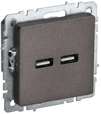Розетка USB A+A 5В 3,1А РЮ10-1-БрТБ темная бронза BRITE