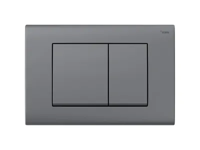 Клавиша смыва РЕХАУ NOVA QUAD 001, 2 кнопки, пластик, графит матовый, 245×165 мм