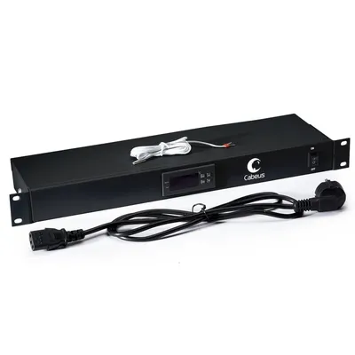 Панель управления Cabeus JG01-BK, 19", 1U, с термостатом, IP20, чёрная