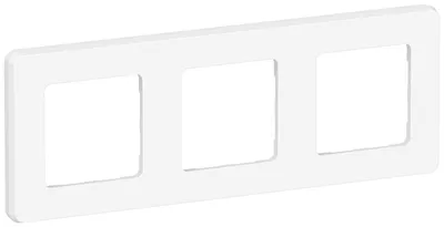 Рамка IEK INSPIRIA 6739501, 3 поста, IP20, белая, глянцевая