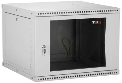 Шкаф TLK TWI-126045-R-G-GY, 12U, настенный, стеклянная дверь, 600×450 мм