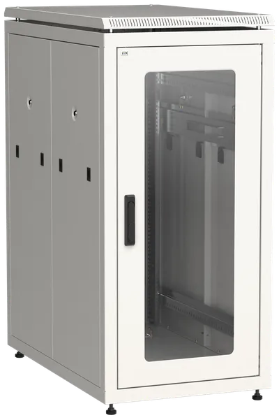 Шкаф ITK LN35-24U81-GM, 24U, 800×1000мм, стеклянная дверь, серый