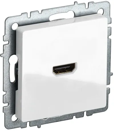 Розетка HDMI IEK BRITE РHDMI-0-БрБ BR-H10-K01, скрытая, белая, IP20