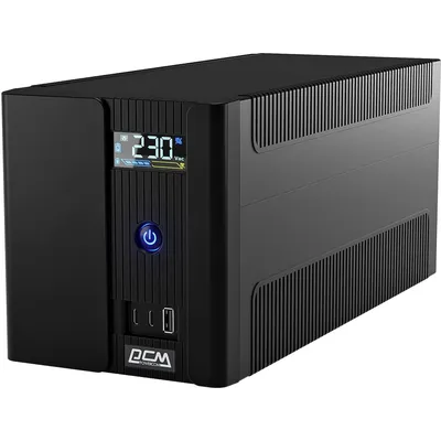 ИБП Powercom Raptor Plus RPT1200IULCD, 1200 ВА/720 Вт, LCD, 6×C13