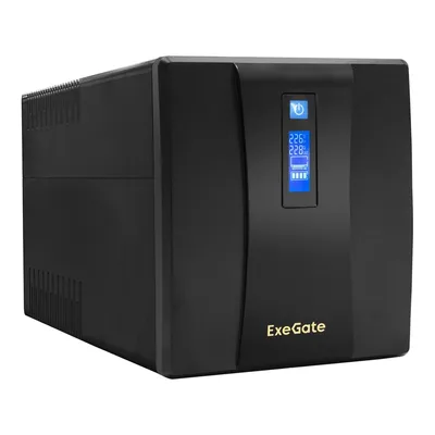 ИБП ExeGate SpecialPro Smart LLB-1500.LCD.AVR.4SH.USB, 1500 ВА/950 Вт, AVR, 4×Schuko