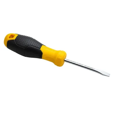 Отвертка шлицевая Deli DL6350751, SL 5 мм, 75 мм, Cr-V, двухкомпонентная ручка