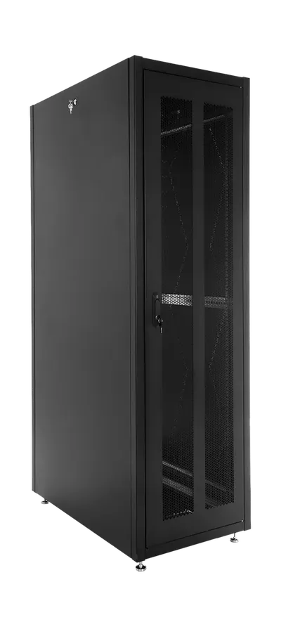 Шкаф телекоммуникационный ЦМО ШТК-Э-48.8.8-44АА-9005, 48U, 800×800, перфорированный