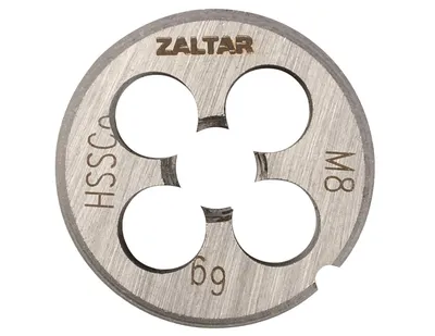 Плашка ZALTAR ZA-03805, HSS-E, DIN 223 B, M8×1.25, 25×9 мм