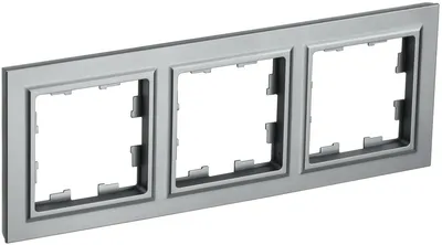 Рамка ИЭК BRITE BR-M32-K46, 3-местная, сталь, IP20
