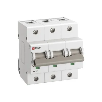 Автоматический выключатель EKF mcb47125-3-40C, 3P 40A (C) 15кА