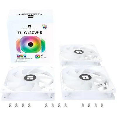 Комплект вентиляторов Thermalright TL-C12CW-S (TRTLC12CWS.3P), 3×120 мм PWM ARGB, белый