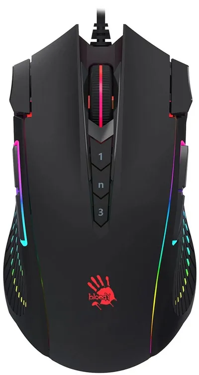 Мышь A4Tech J90S BLACK ACTIVATED, проводная, 8000dpi, USB