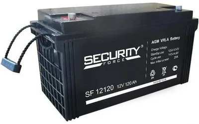 Аккумуляторная батарея Security Force SF 12120, 12В, 120Ач, клемма М8
