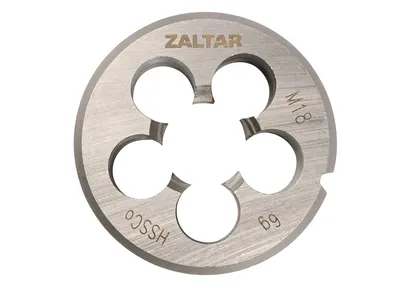 Плашка резьбонарезная ZALTAR ZA-03810, HSS-E, DIN 223 B, M18×2.5, 45×18 мм