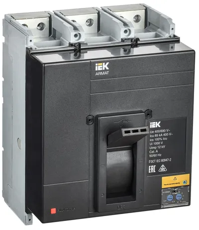 Автоматический выключатель IEK AR-MCCB-3N-085-1000A-ATUC, 3P, 1000 А, 85 кА, термомагнитный расцепитель