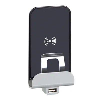 Зарядное устройство IEK ETIKA 672337, беспроводное Qi, 5 В, USB-A, слоновая кость