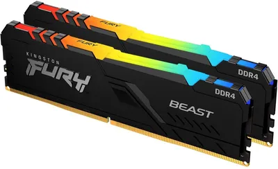 Модуль памяти Kingston FURY Beast RGB KF432C16BB2AK2/64, DDR4 3200 МГц, 2×32 ГБ, CL16, 1.35 В