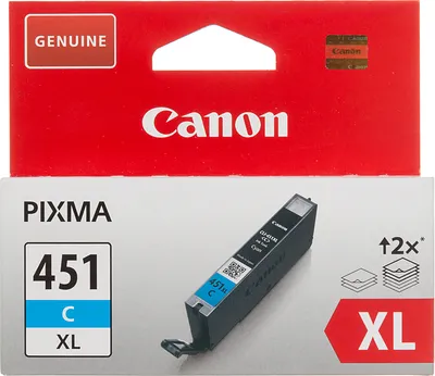 Картридж Canon CLI-451XLC 6473B001, голубой, 11 мл, 665 страниц