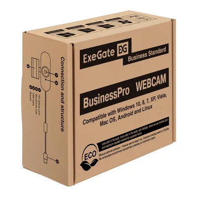 Веб-камера ExeGate BusinessPro C922, Full HD 1920×1080, 30 fps, USB 2.0, микрофон