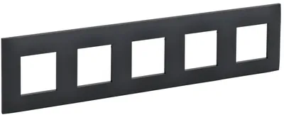 Рамка для выключателей IEK SKANDY SK-F05G (SK-M52-K53), 5-местная, графит