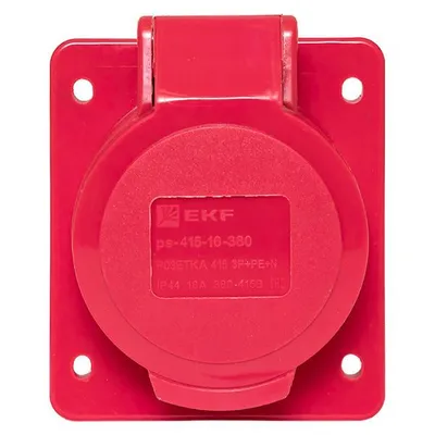 Розетка EKF ps-214-16-380, 16А, 380В, 3P+PE, IP44
