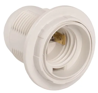 Патрон лампы IEK EPP11-04-02-K01, E27, 10 А, 250 В, с кольцом, белый