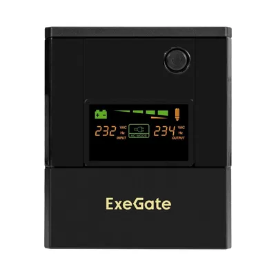 ИБП ExeGate Power Smart LB-2200.LCD.AVR.4SH, 2200 ВА/1300 Вт, AVR, 4×Schuko