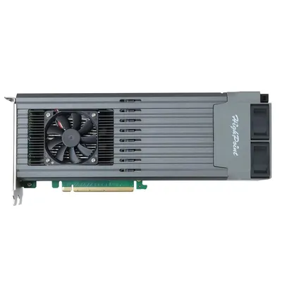 Плата расширения HighPoint SSD7749M2,  PCIe 4.0 x16, Ports: 16x M.2 (2242/2260/2280), Board: Double Width, Full Height, Full Length, Bootable, RAID: 0,1,10   ADD IN CARD