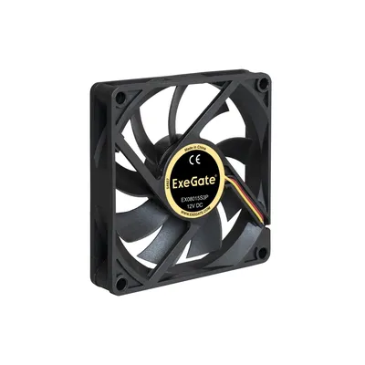 Вентилятор ExeGate EX08015S3P, 80×80×15 мм, 12 В, 3-pin, подшипник скольжения