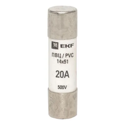 Плавкая вставка цилиндрическая EKF ПВЦ pvc-14x51-20, 14×51, 20А
