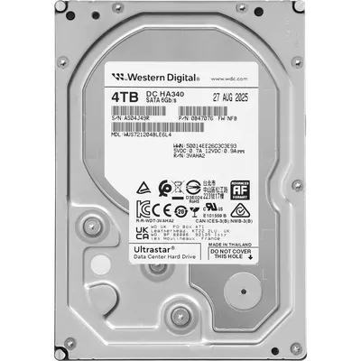 Жесткий диск WD WUS721204BLE6L4, 4 ТБ, SATA III, 3.5", 7200 об/мин, 256 МБ