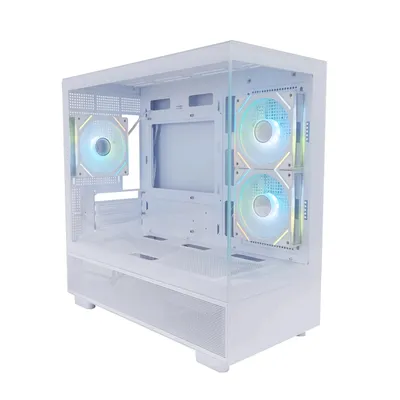 Корпус 1STPLAYER Mi5-WH-2FC7R-W-1FC7-W, mATX, белый, ARGB