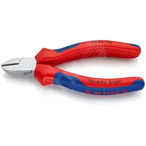 Бокорезы Knipex KN-7005125, 125 мм, сталь, двухкомпонентные рукоятки