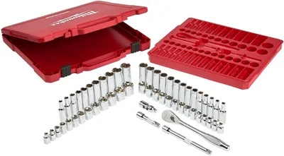 Набор головок Milwaukee 4932464946, 3/8", 56 шт, с трещоткой