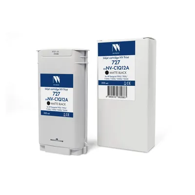 Струйный картридж NV Print 727 (NV-C1Q12A), матовый чёрный, 300 мл, для HP DesignJet