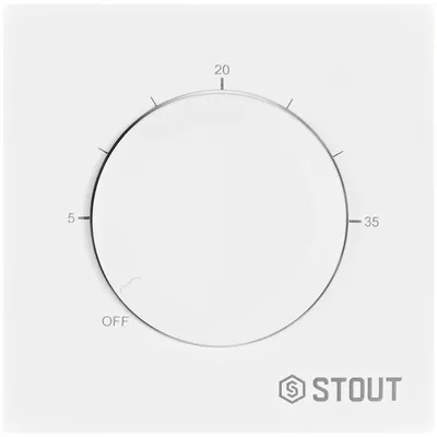 Термостат STOUT STE-2001-110710, теплый пол, 16А, белый
