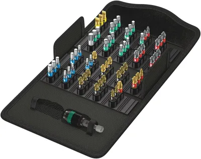 Набор бит WERA Bit-Safe 61 BiTorsion WE-057441, 61 предмет, 1/4"