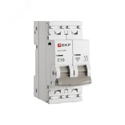 Выключатель автоматический EKF M634210C, 2P 10A C 4.5кА
